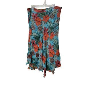 Vintage Sarah Arizona Reversible Floral Print‎ Skirt Size XL